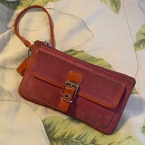 Coach Pink and Orange Slim Wristlet